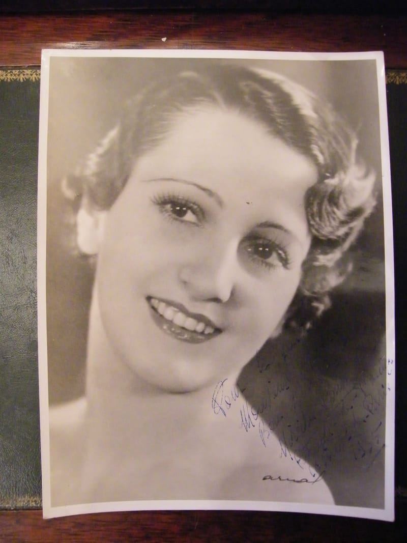 "Photographie Autographe Mireille Ponsard Casino de Paris 1935 Photo Arnal"