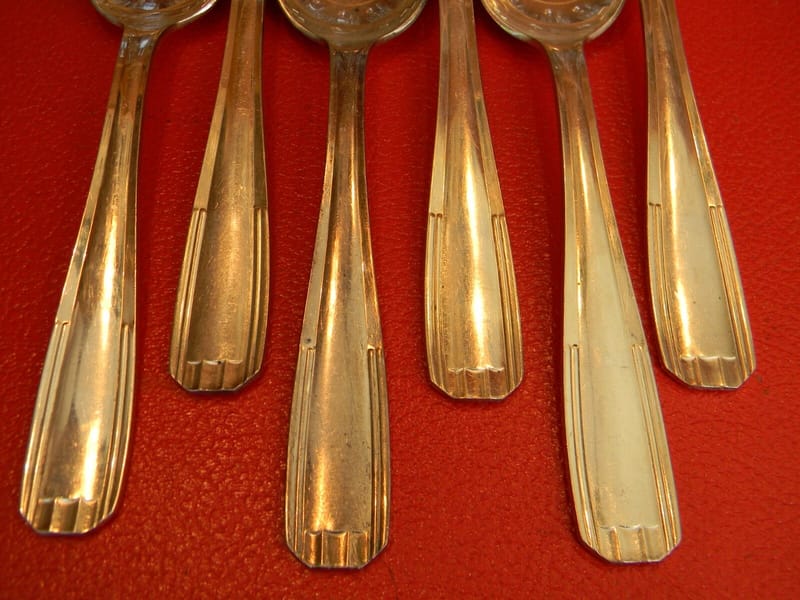 Christofle Art Déco Cuillères à Soupe  Argent Plaqué Alfénide Modèle Paris — vue 2