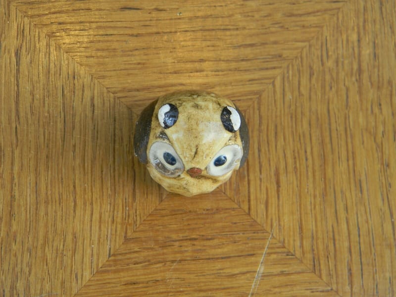 Hibou Chouette en Plâtre peint 4 cm — vue 5