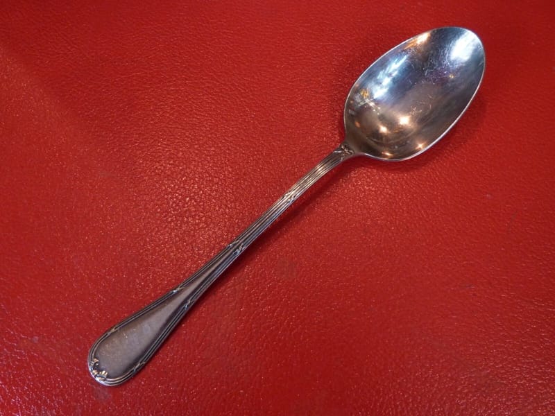 Christofle Cuillère Service Modèle Rubans Argent Plaqué Silver Louis XVI