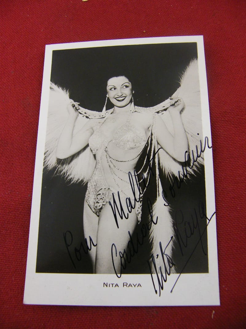 "Photographie Autographe Nita Raya Années 30"