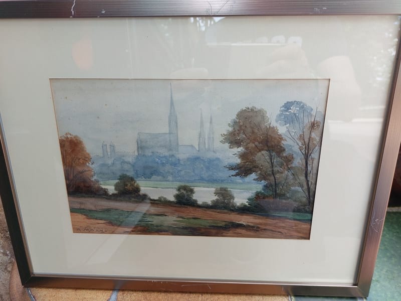 Marks Metz Temple Garnison Aquarelle Albert Marks