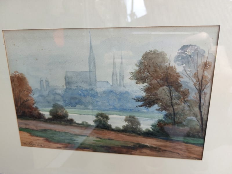 Marks Metz Temple Garnison Aquarelle Albert Marks — vue 2