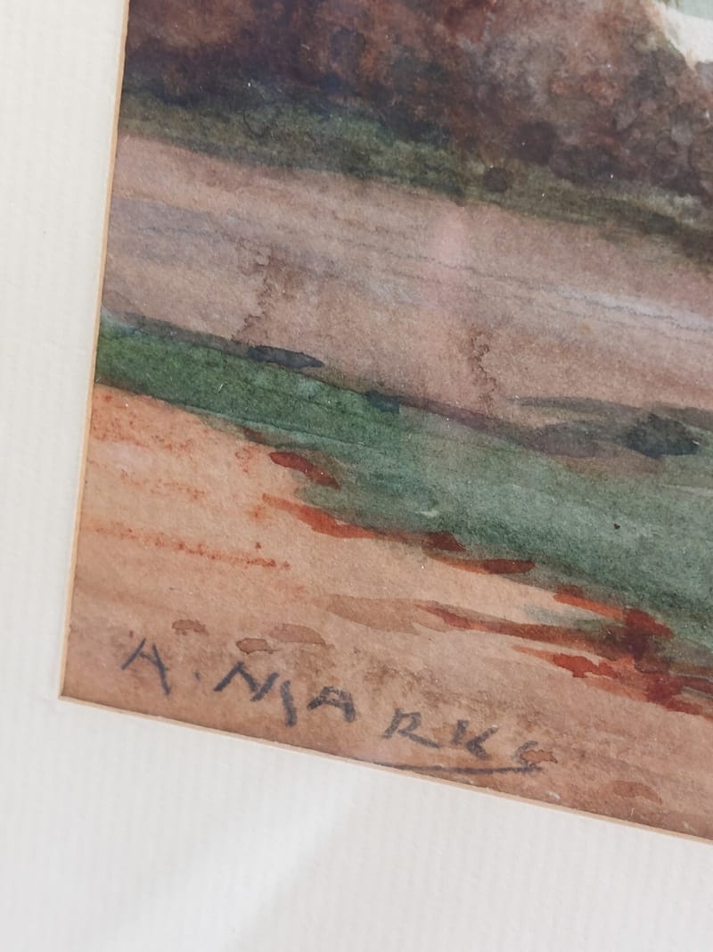 Marks Metz Temple Garnison Aquarelle Albert Marks — vue 4