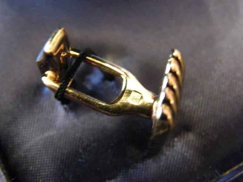 Or Plaqué Boutons Manchette Chatenoud — vue 3