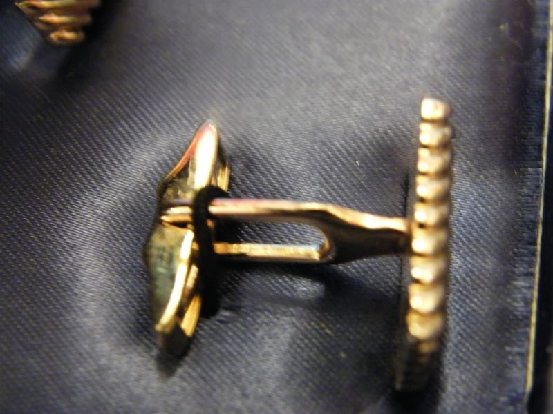 Or Plaqué Boutons Manchette Chatenoud — vue 2