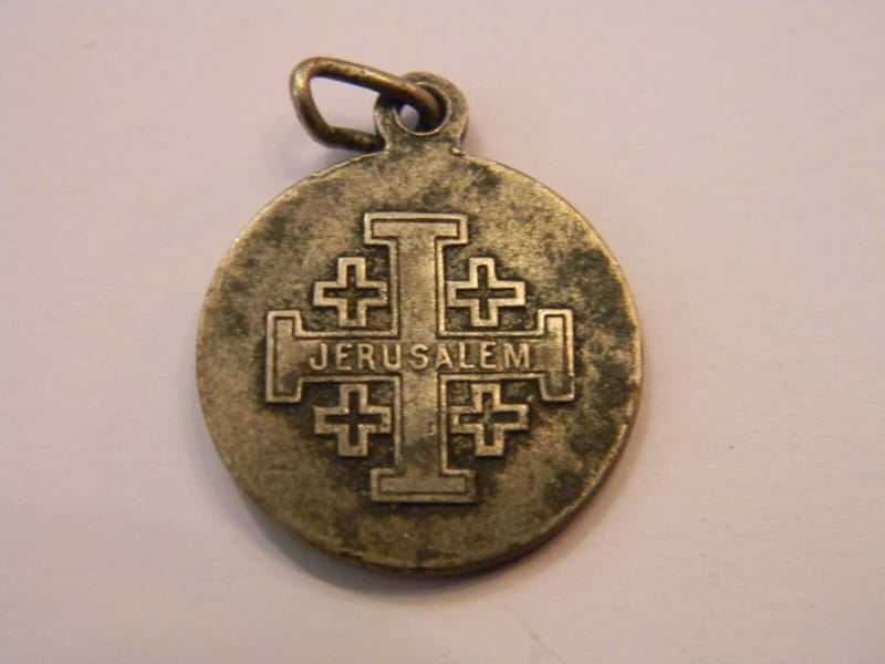 Argent Médaille Pendentif Argent Plaqué Jérusalem — vue 2