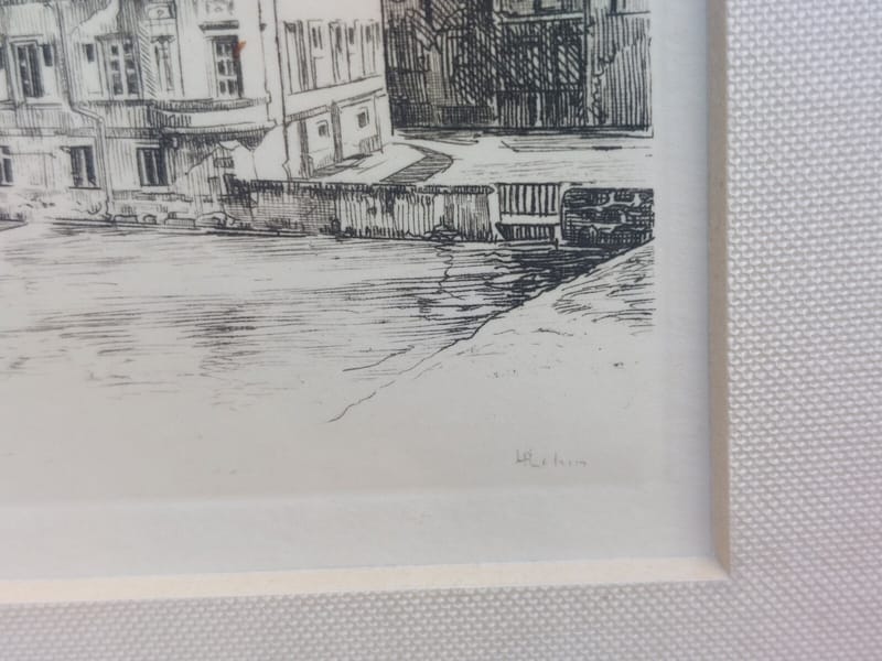 Metz Léopold Robin Pont des Roches Moselle Eau Forte Années 30 — vue 4