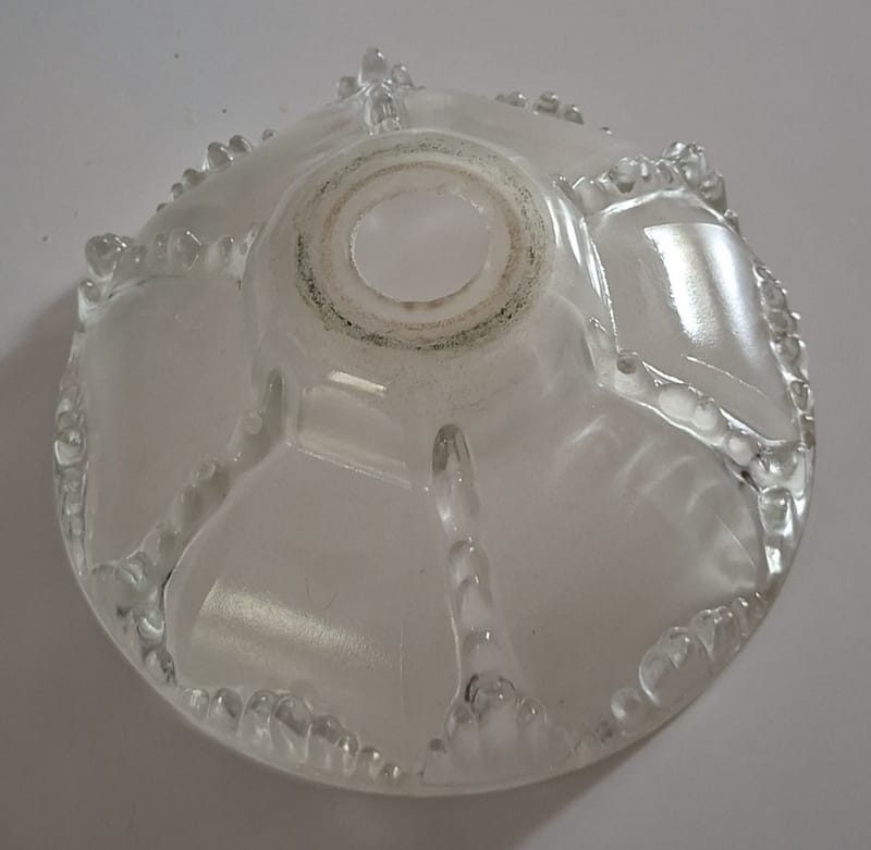 Tulipe Ezan Art Déco Verre Moulé Pressé