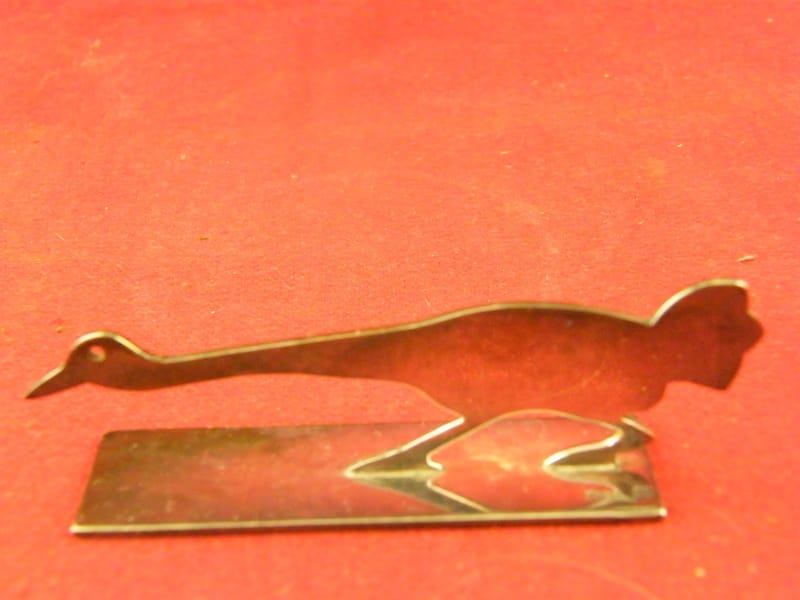Argent Repose Couteau Animalier Argent Plaqué Yorel France Silver Silber Oie