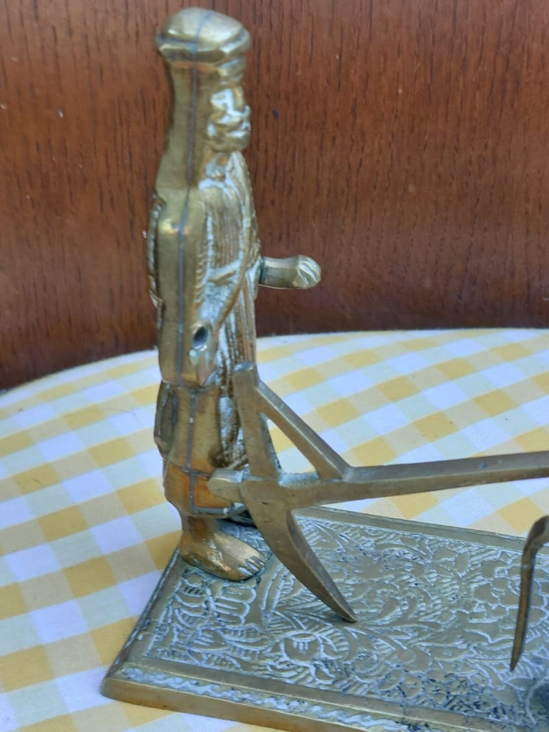 Lampe Huile Inde Vache Laiton ancienne — vue 7