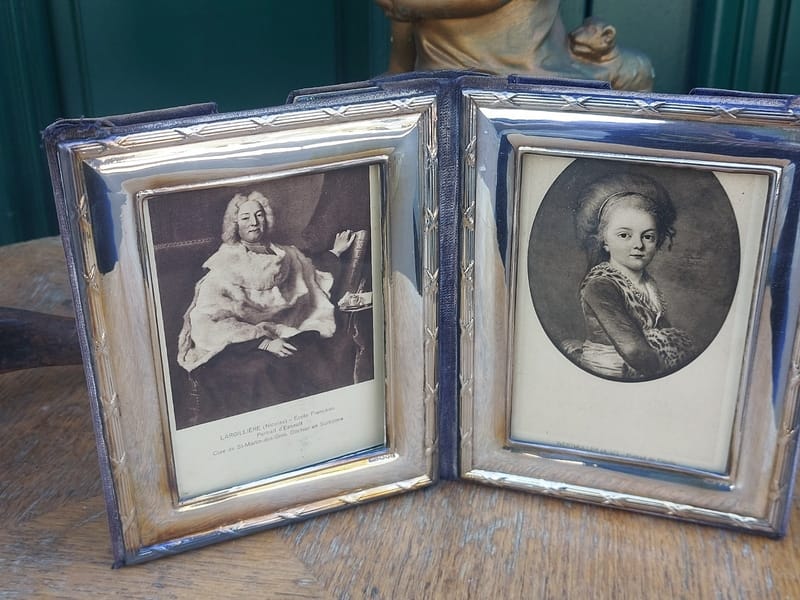 Cadre Photo Argent Massif Double Siver Silber Louis XVI