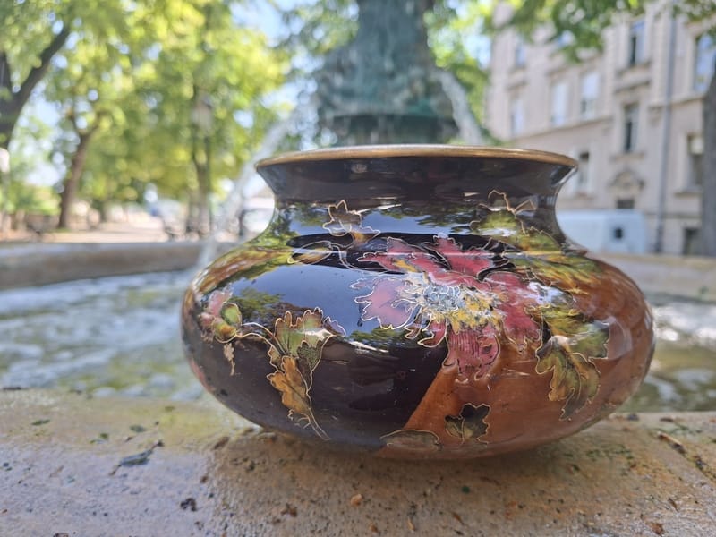 KG Lunéville Vase Pansu Art Nouveau Baron de Ravinel