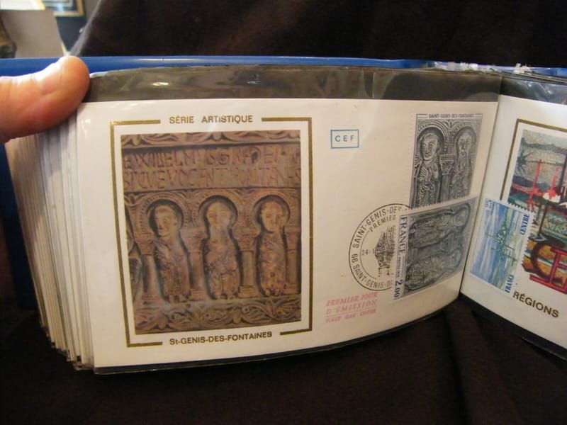 "Enveloppe 1er jour St Genis des Fontaines 1976 + timbre non oblitéré"
